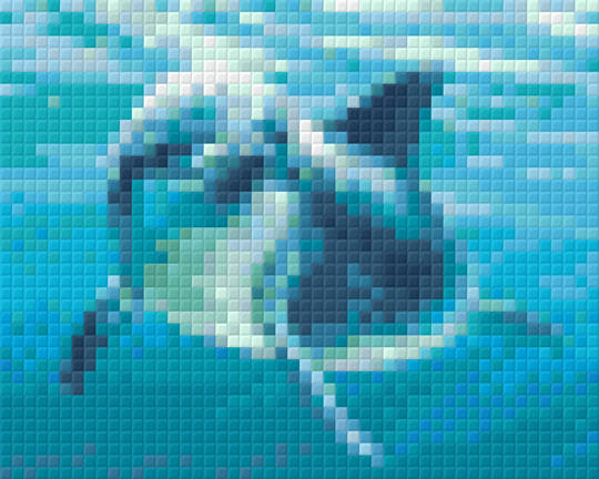 Lone Dolphin One [1] Baseplate PixelHobby Mini-mosaic Art Kit